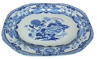 English Blue & White Porcelain Platter