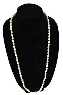 Long Natural Pearl Necklace