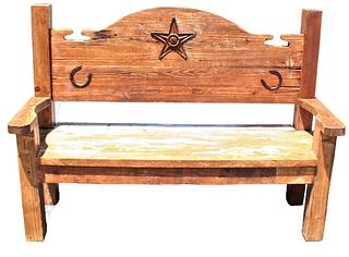 Southwestern Wooden Bench
