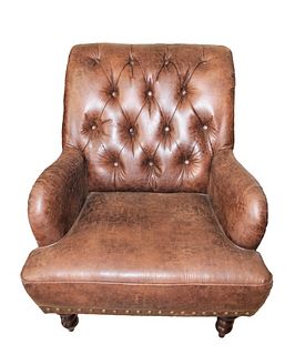 Leather Upholstered Arm Chair