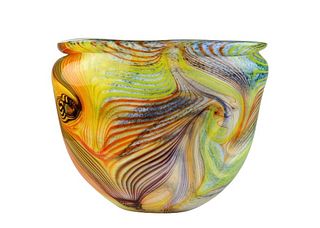 Italian Murano Style Multi Colored Bowl