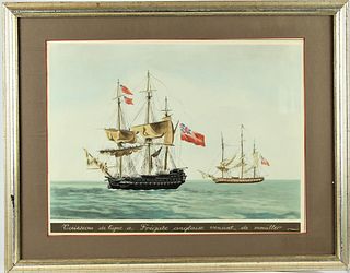 Antique Hand Colored Print
