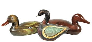 Group of 3 Carved Wooden Duck Decoys