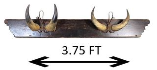 Carved Horn Coat Rack