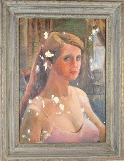 Portrait of Lady, Oil on Masonite