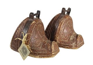 Pair of Antique Bolivian Stirrups