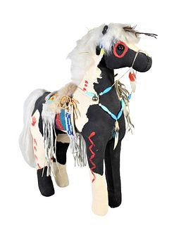 Native American Cloth Horse Sculpture