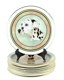 (11) Mayfair Staffordshire Dog Portrait Plates