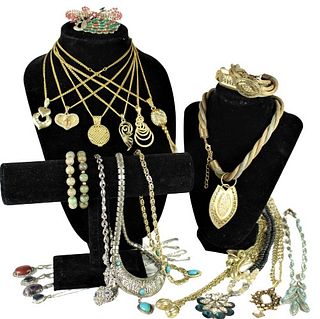 Collection of Costume Jewel Necklaces & Bracelets