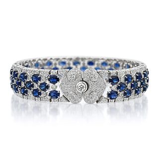 Fine Sapphire and Diamond Bracelet
