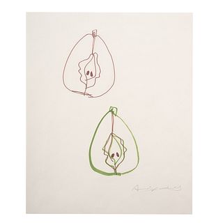 Andy Warhol. Pair of Pears Brown, Marker