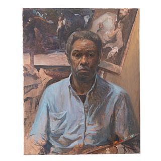 Nathaniel Kato Gibbs. "Self Portrait IV," Oil