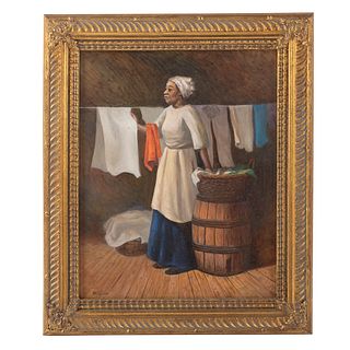 Nathaniel K. Gibbs. "Washer Woman Monticello," Oil