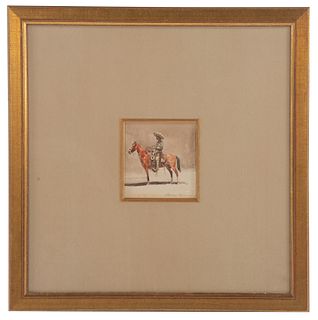 Edward Borein. Vaquero on Horseback, Watercolor