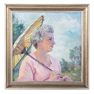 Emily Burling Waite. Pinkie, Oil on Canvas