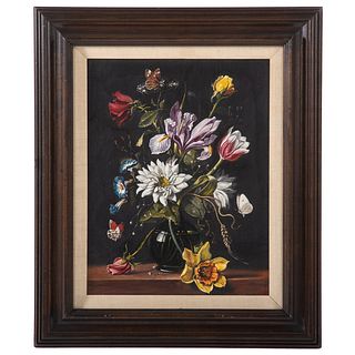 David Zuccarini. Floral Still Life, Oil on Panel