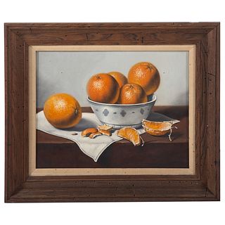 David Zuccarini. Still Life with Oranges, Oil