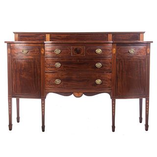 Potthast Federal Style Inlaid Mahogany Sideboard