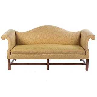 Federal Style Camelback Upholstered Sofa