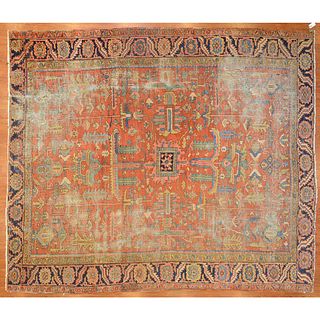 Antique Heriz Rug, Persia, 9.6 x 11.2
