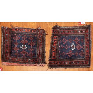 Two Tribal Belouch Saddle Bags, 1.10 x 1.9