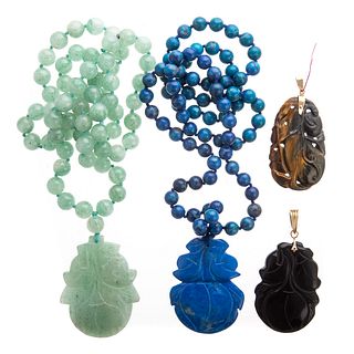 Assortment of Asian Jade & Hardstone Jewelry