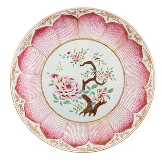 Chinese Export Famille Rose Lotus Bowl