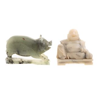 Chinese Carved Jade/Hardstone Figures