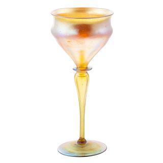 Tiffany Favrile Glass Wine Stem