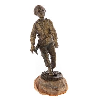 Miniature Continental Bronze Dancing Boy