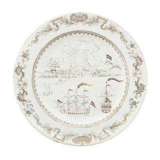Rare Chinese Export, Cape of Good Hope Plate