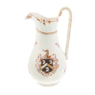 Rare Chinese Export Armorial Pitcher