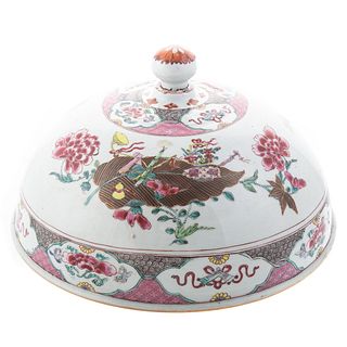 Chinese Export Famille Rose Meat Dish Cover