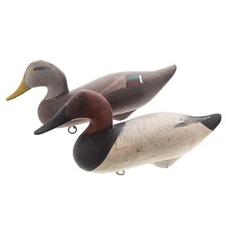 Two R. Madison Mitchell Wood Duck Decoys