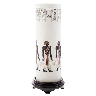 Frosted Glass Cylindrical Egyptian Lamp Shade