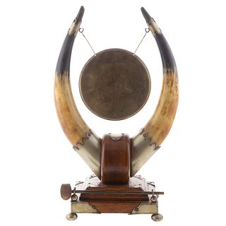 Victorian Oak/Horn Miniature Gong
