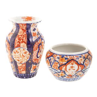 Two Japanese Imari Porcelain Vases