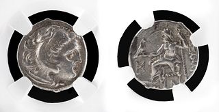 Macedon Alexander III Silver Drachm - NGC Graded
