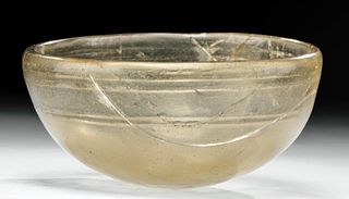 Hellenistic Glass Bowl w/ Etched Wheel Marks