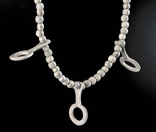 Anatolian Silver Icon & Bead Necklace - 38.4 g
