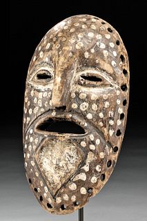 19th C. African Ituri River Painted Wood Mask