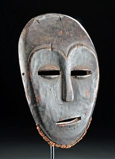 Early 20th C. African Lega Wood Mask - Human Face