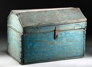 Painted Late 18th C. New Mexican Wood Chest