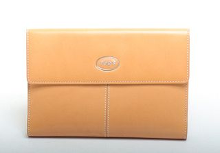 Tod's Designer Tan Leather Wallet