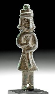 12th C. Seljuk Bronze Standing Figural Finial