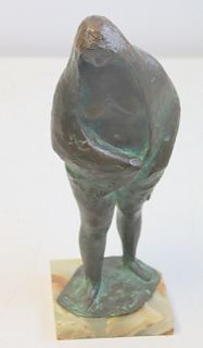 Signed Zuniga Bronze Sculpture Of A Peasant