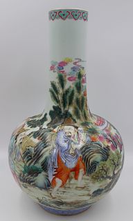 Large Famille Rose Enamel Decorated Vase.