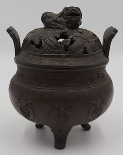 Small Chinese Bronze Archaistic Censer.