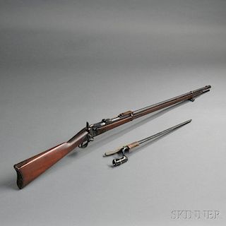 Model 1884 Trapdoor Springfield Rifle with Bayonet and Scabbard