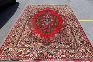 Large Vintage Finely Hand Woven Carpet.